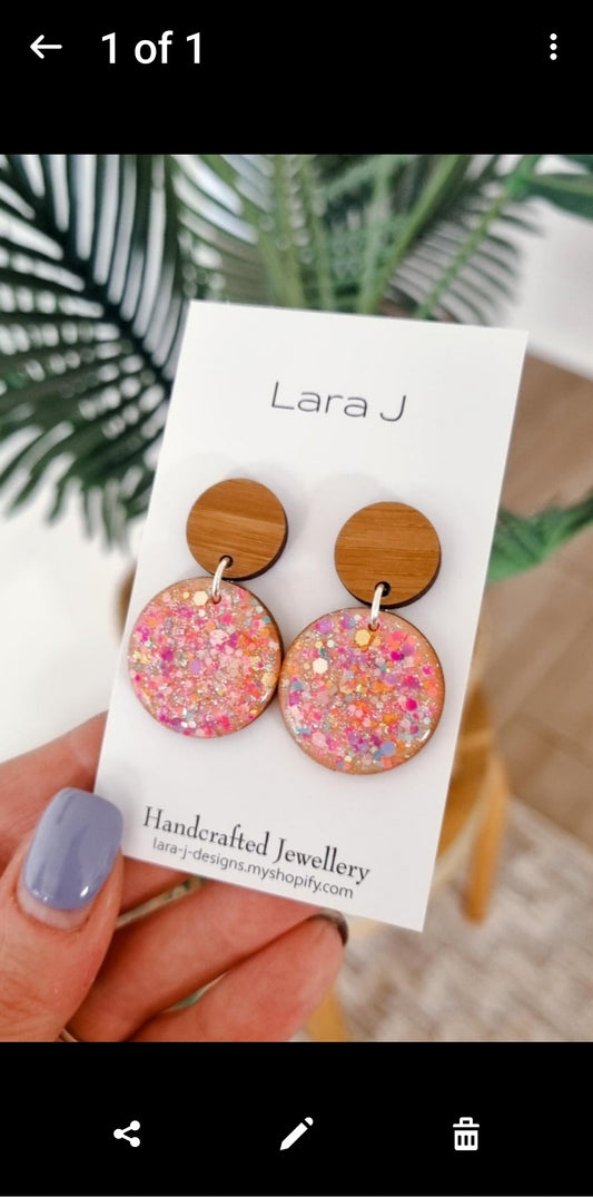 Petite Circle Dangle - Summer